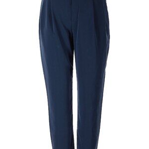 Uniqlo High Rise Pleated Jogger Pants - Navy Blue